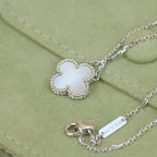 VCA CLOVER 15MM WHITE MOTHER-OF-PEARL SILVER