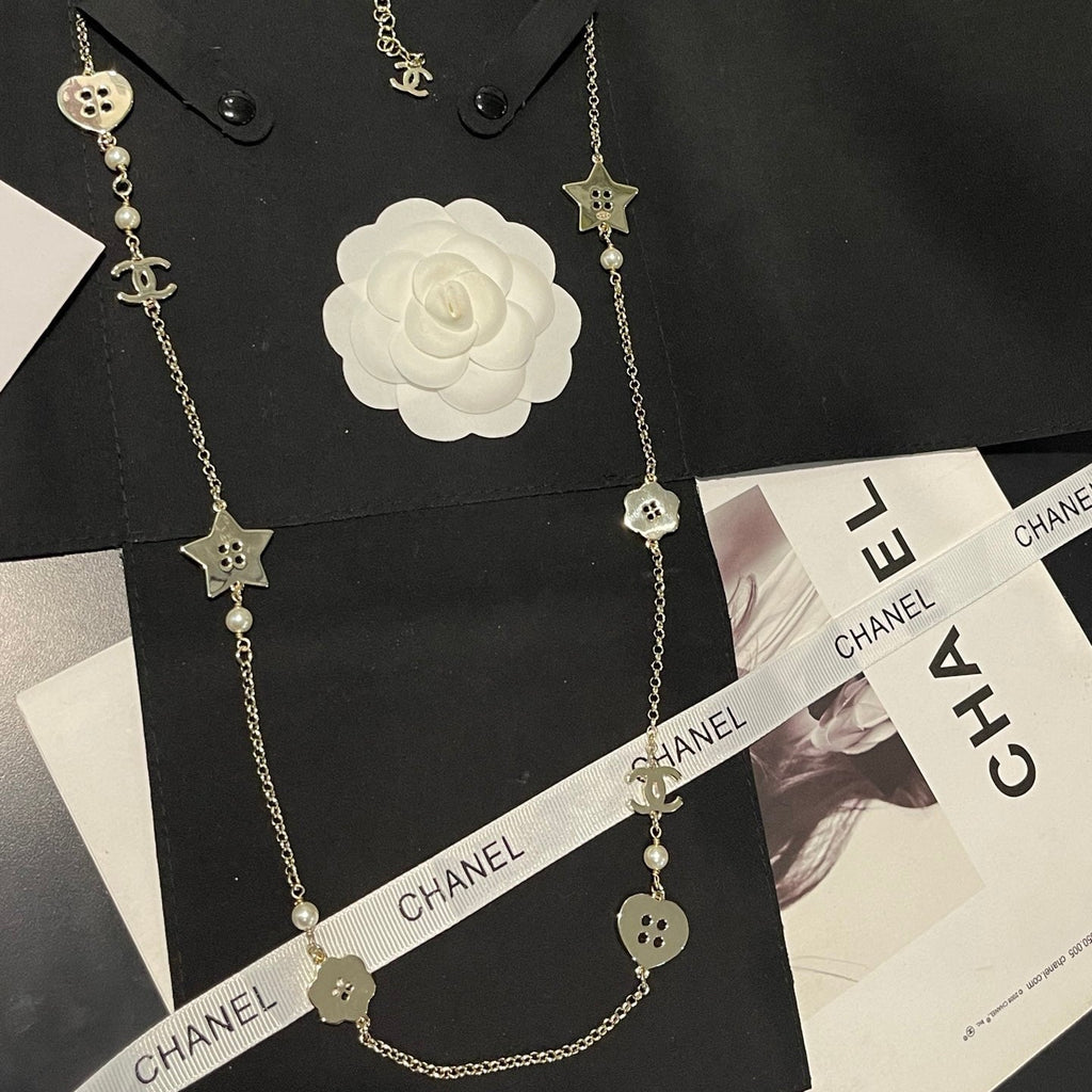 Chanel Star Sweater Chain Necklaces