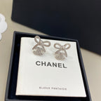 Chanel Bowknot Diamond Earrings