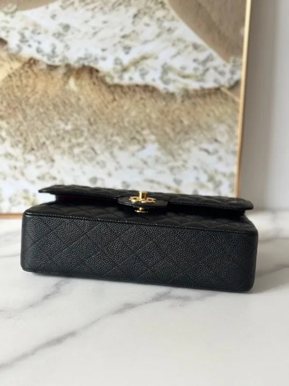 chanel-classic-flap-bag-medium-gold-hardware Shoulder