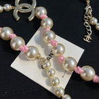 Chanel Pink Pearl Necklace