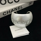 Chanel White Bangle Bracelets