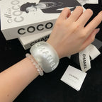 Chanel White Bangle Bracelets