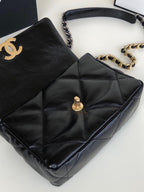 chanel-19-large-flap-bag-black Crossbody