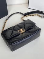 chanel-19-large-flap-bag-black Crossbody