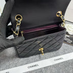 chanel-mini-flap-bag-black Handle