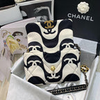 chanel-19-flap-bag-medium-black-ecru Shoulder