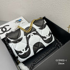 chanel-19-flap-bag-medium-black-ecru Shoulder