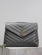ysl-loulou-small-bag-gray Shoulder