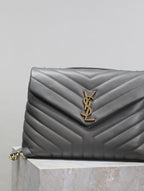 ysl-loulou-small-bag-gray Shoulder