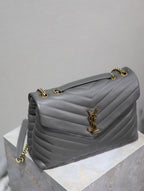 ysl-loulou-small-bag-gray Shoulder