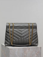 ysl-loulou-small-bag-gray Shoulder