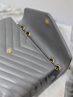 ysl-loulou-small-bag-gray Shoulder