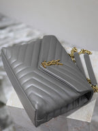 ysl-loulou-small-bag-gray Shoulder