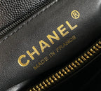 chanel-medium-flap-bag-black-with-coco-handle Shoulder