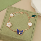 VCA LUCKY SPRING BUTTERFLY 5 MOTIF BRACELET