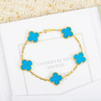 VCA CLOVER 5 MOTIF TURQUOISE BRACELET COLLECTION