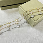 VCA CLOVER 6 MOTIF WHITE MOP BRACELET