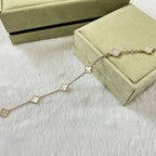 VCA CLOVER 6 MOTIF WHITE MOP BRACELET