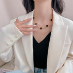 VCA CLOVER 10 MOTIFS ONYX NECKLACE