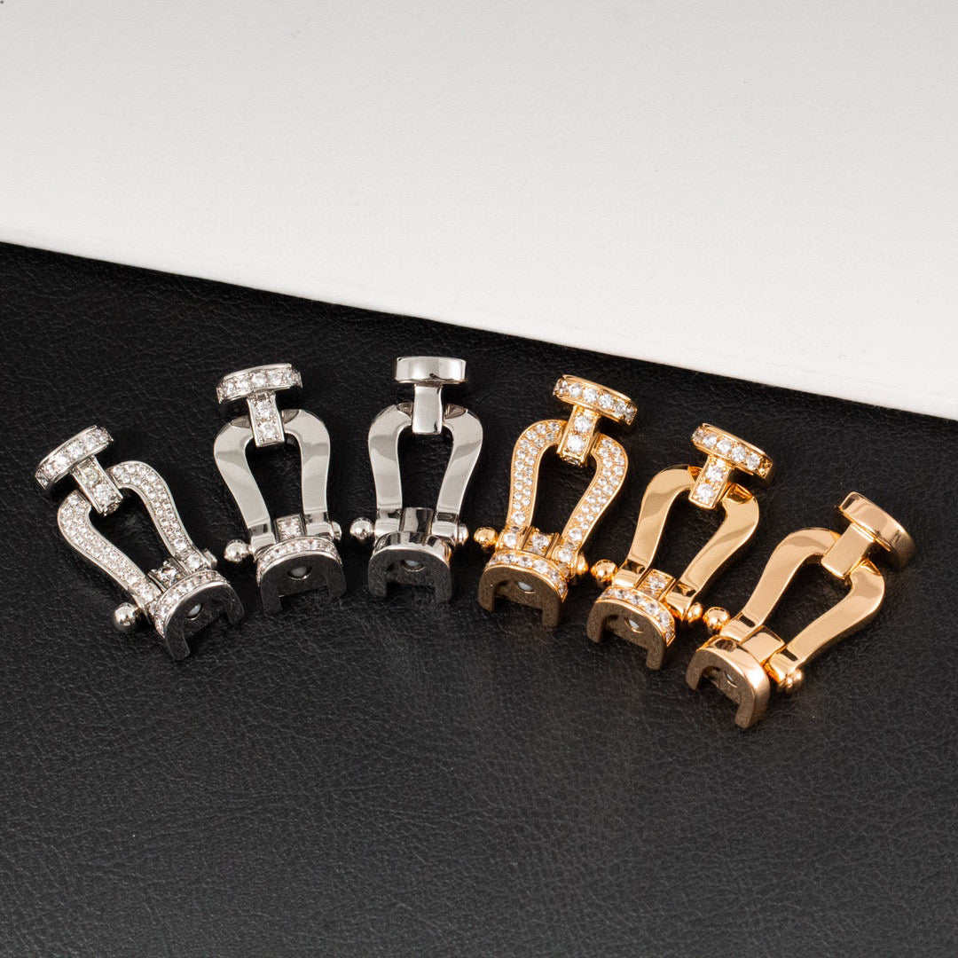 FRED FORCE LARGE HORSESHOE FULL DIAMOND BRACELET ROSE GOLD