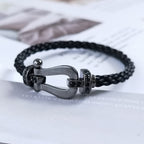 FRED FORCE LARGE SERIES HORSESHOE BLACK SAMURAI BRACELET