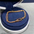 FRED FORCE SMALL HORSESHOE DIAMOND CHAIN ROPE BRACELET