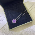 VCA CLOVER 15MM DIAMOND PURPLE VIOLET NECKLACE