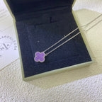 VCA CLOVER 15MM PURPLE VIOLET NECKLACE