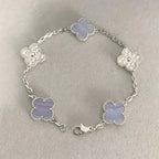 VCA CLOVER 5 MOTIF PURPLE CHALCEDONY BRACELET COLLECTION