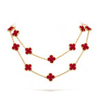 VCA CLOVER 20 MOTIFS CARNELIAN NECKLACE