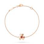 VCA FRIVOLE GOLD FLOWER PINK MALACHITE BRACELET
