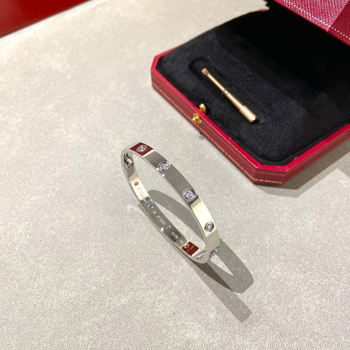 CARTIER LOVE BRACELET 6.1MM 10 DIAMONDS