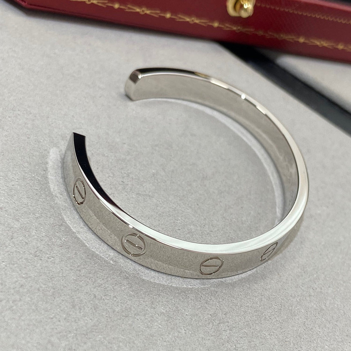 CARTIER LOVE BRACELET 6.1MM 1 DIAMOND OPEN CUFF