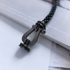 FRED FORCE LARGE SERIES HORSESHOE BLACK SAMURAI BRACELET