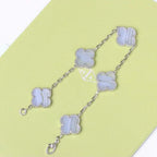 VCA CLOVER 5 MOTIF PURPLE CHALCEDONY BRACELET COLLECTION