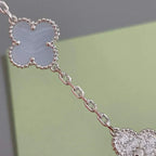 VCA CLOVER 5 MOTIF PURPLE CHALCEDONY BRACELET COLLECTION