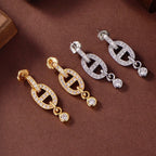 HERMES HM CHAINE DIAMOND EARRINGS