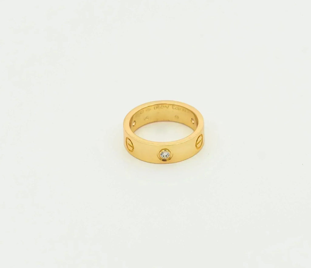CARTIER LOVE RING 5.5MM 3 DIAMONDS GOLD