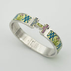HERMES H BRACELET BEIGE MULTICOLOR