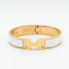 HERMES H WHITE BRACELET