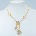 VCA CLOVER MOTHER OF PEARL NECKLACE 6 MOTIF
