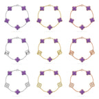 VCA CLOVER 5 MOTIF LIGHT PURPLE BRACELET COLLECTION
