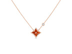 LOUIS VUITTON STAR NECKLACE PINK GOLD 1 DIAMOND
