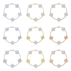 VCA CLOVER 5 MOTIF PURPLE CHALCEDONY BRACELET COLLECTION