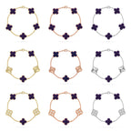 VCA CLOVER 5 MOTIF PURPLE STRIPES BRACELET COLLECTION