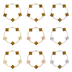 VCA CLOVER 5 MOTIFS TIGER EYE BRACELET COLLECTION