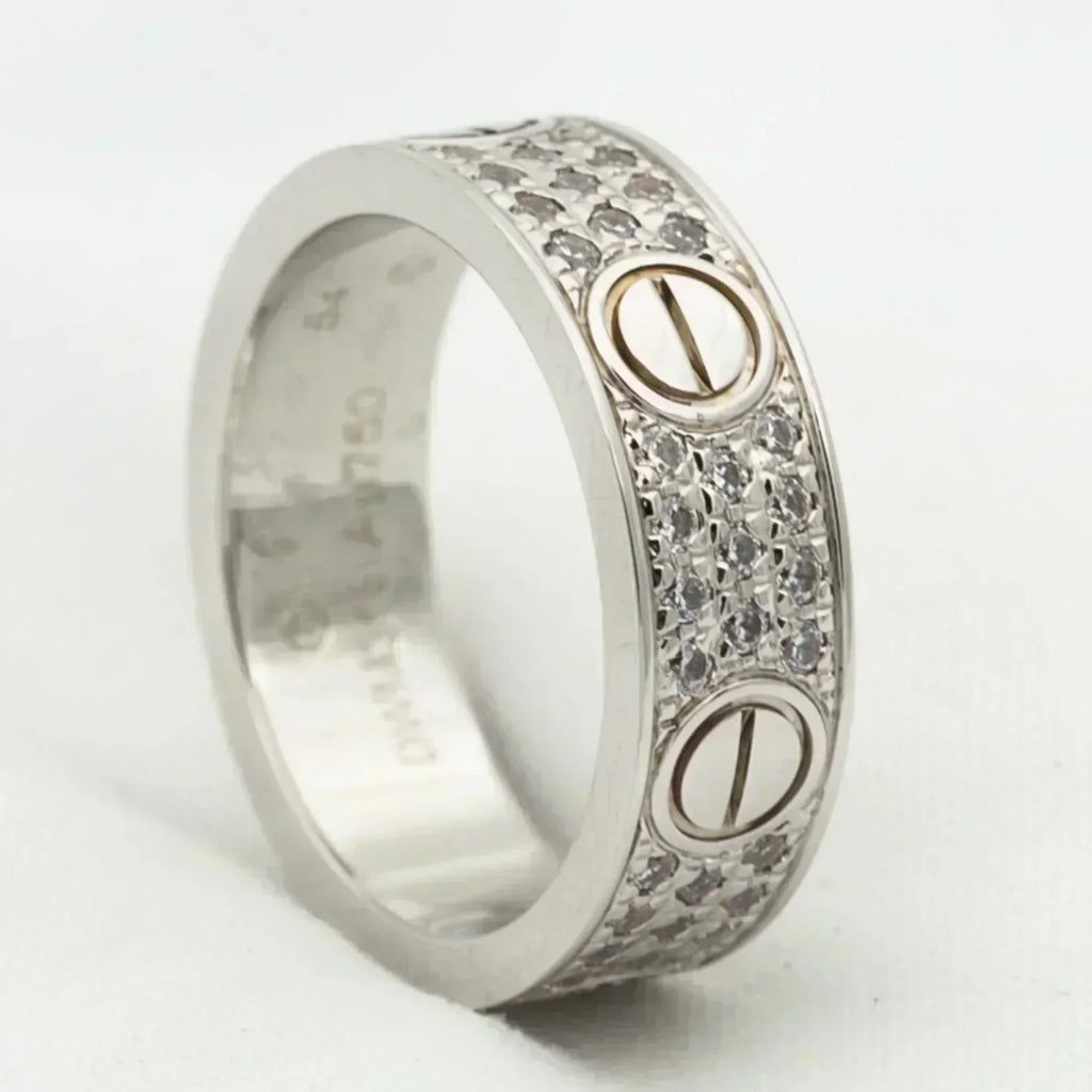 CARTIER LOVE RING 5.5MM DIAMONDS PAVED