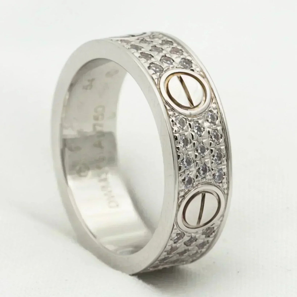 CARTIER LOVE RING 5.5MM DIAMONDS PAVED