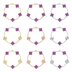 VCA CLOVER 5 MOTIF VIOLET BRACELET COLLECTION